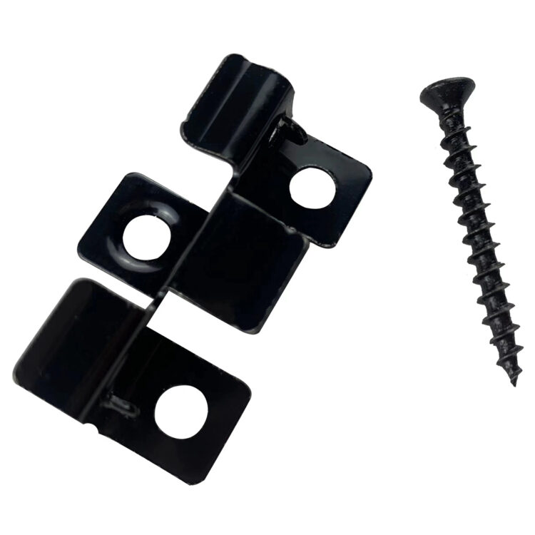 8mm Black Coated Stainless Steel Clips for Composite Decking