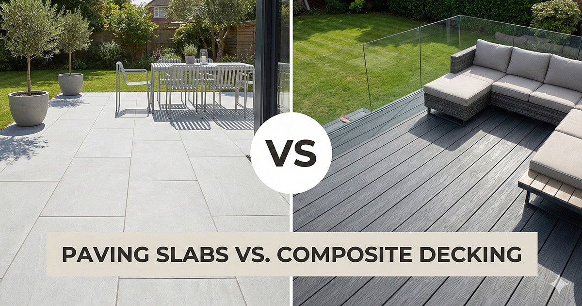 Paving Slabs vs. Composite Decking: Which is Best for Your Garden?